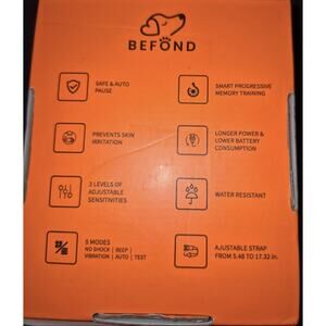 Befond Adjustable Dog Bark Control Collar With 5 Modes & Nylon Strap